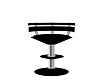 Black & silver bar stool