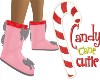 Kid Candy Cane Boots