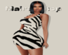zebra white dress