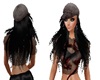 hat with black hair