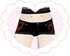 ♡ bloody black shorts