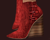 Swade Red Wedge Shoes