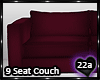 22a_9Seat Couch Burgundy