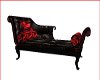 black n red love sofa