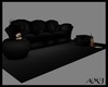 Sleek Black Sofa/poses
