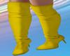 Knee high yellow boots