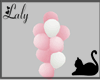 Laly: Balão branco/rosa