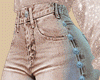 Beige Button Denim RL