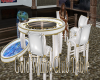 Gold White Club Table