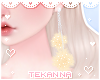[T] Pompom earrings Ylw