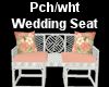 (MR) Pch/Wht Wed Seat
