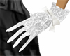 white burlesque gloves