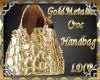 GOLD METALLIC CROC H/BAG
