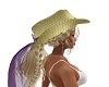 Cowgirl Hat Purple Veil