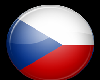 Czech Rep Button Sticker