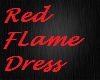 red flamed dress