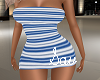 Mini Dress-Blue Stripe