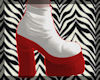 !M! Half Boot White Red