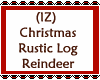 Rustic Log Reindeer Deco