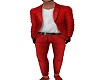 red casual suit