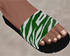 Green Tiger Stripe Sandals (M)