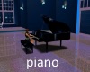 dark blue piano
