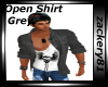Open Sexy Shirt Grey