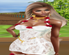 White DRess whit Roses