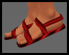 (DP)Red Leather Sandals
