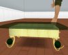 green gold coffee table