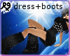 Black Furry Dress +Boots