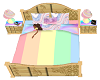 pastel bed