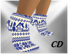 CD Socks Blue Christmas