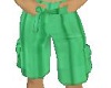 green long shorts