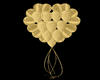 [LH]Gold Heart Balloons