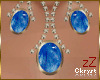 cK Necklace Gold Sapphir