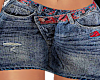RED DESIGUAL SKIRT  L