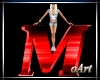 Letter M red With Pose
