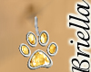 Yellow paw belly ring