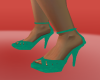 cool green heel shoes