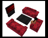 (MBT)Red 3piece couch