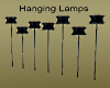 Hanging Blue Lamps