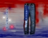 Jeans with Flag -Blue