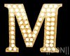 M Letters Gold Lamps