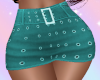 Aqua Studded Mini Skirt