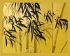 Gold Silk Bamboo Print