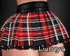 Red-Blk Plaided Skirt