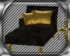 Chaise Gold Black