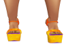 Orange Platform Heels