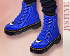 Blue Leather Boots M